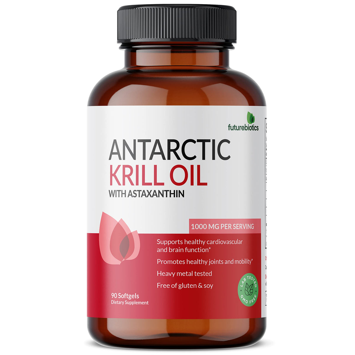 Futurebiotics Huile de Krill Antarctique 1000 mg sur fond blanc