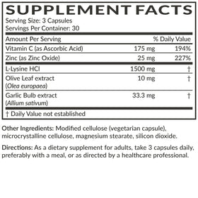 Futurebiotics L-Lysine Defense Complex 1500 MG on a wooden table
