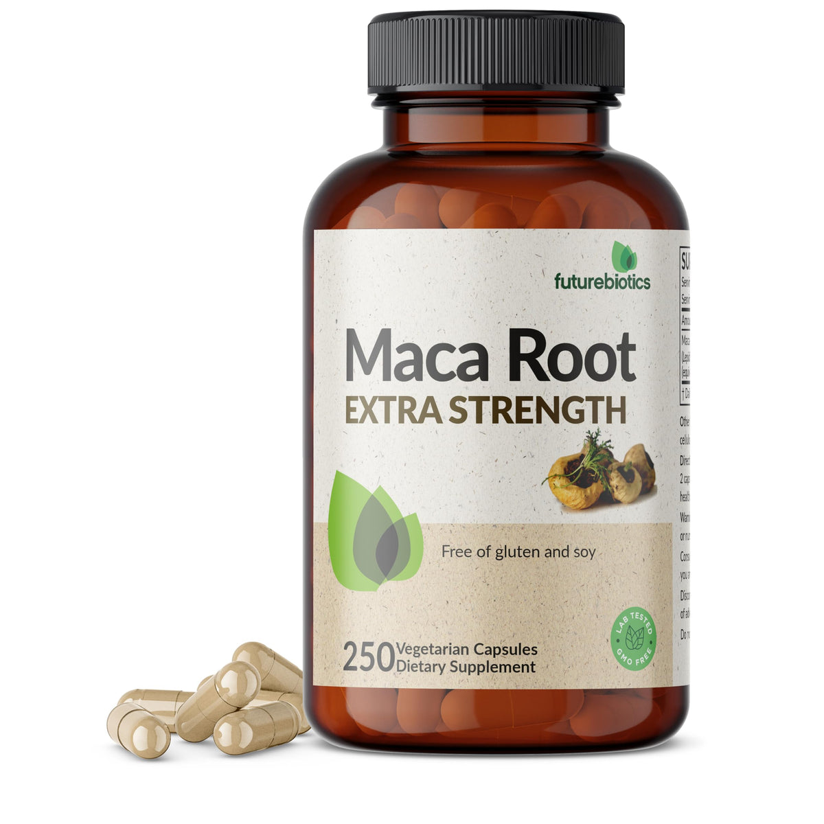 Futurebiotics Maca Racine 4000 mg 250 capsules végétariennes, vue de face