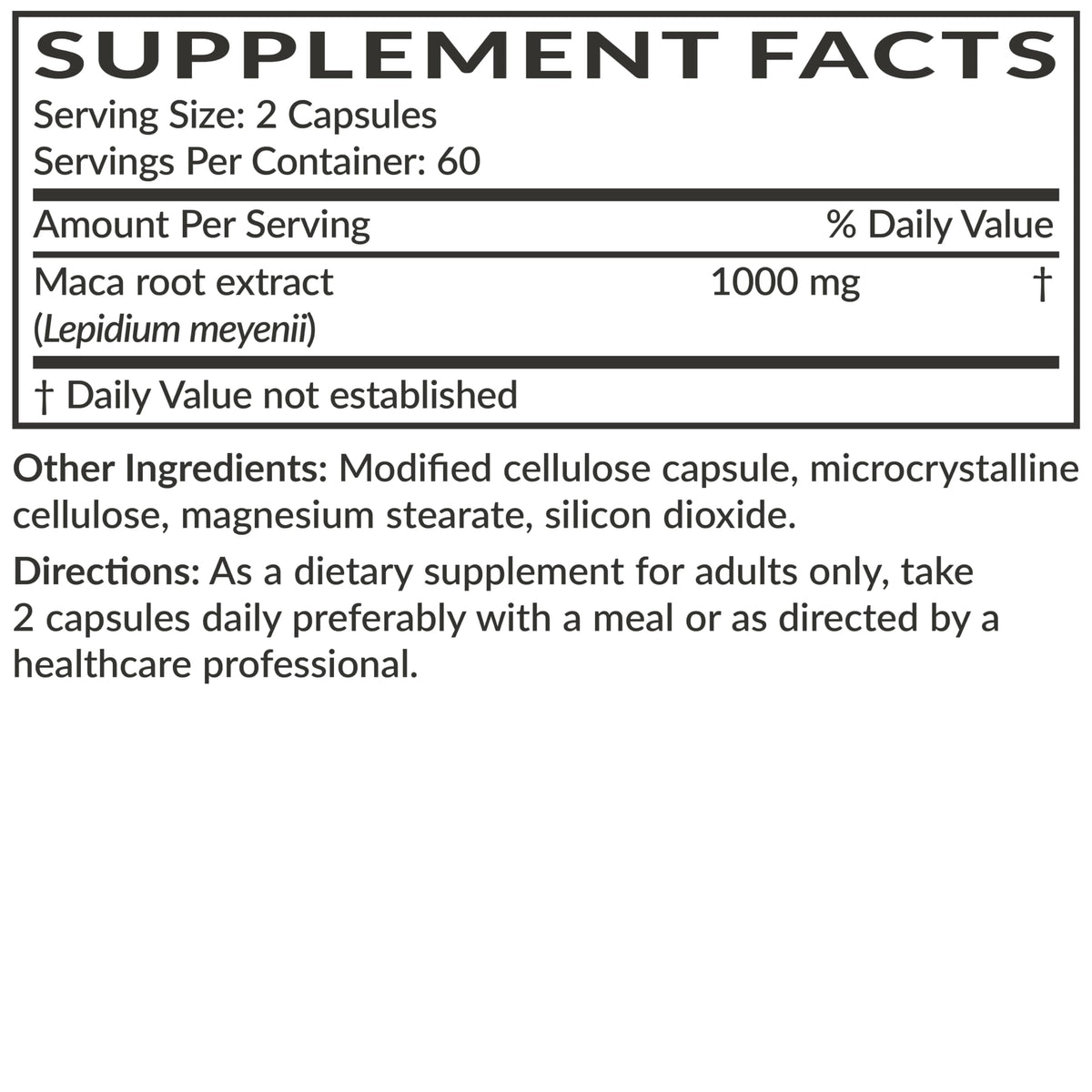 Futurebiotics Maca Root 4000MG avec un verre d'eau
