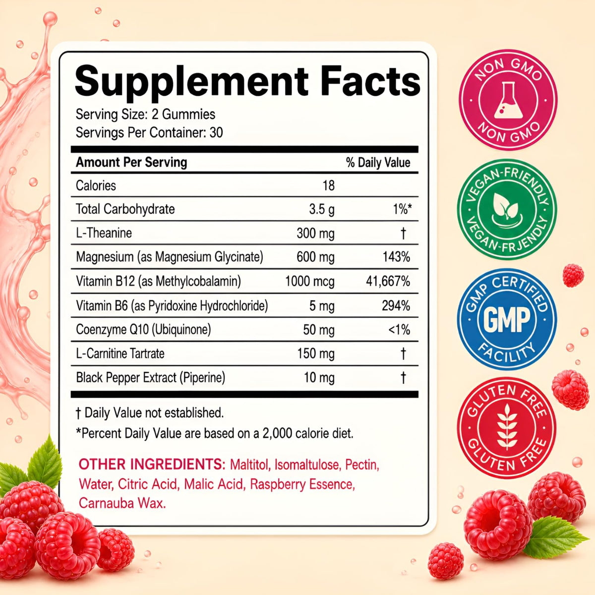 FUYUEO Gummies de Magnésium Glycinate et une boîte de rangement