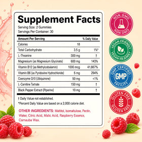 FUYUEO Gummies de Magnésium Glycinate et une boîte de rangement