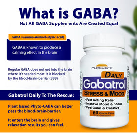 Gabatrol Daily PureLife gélules sur une surface blanche