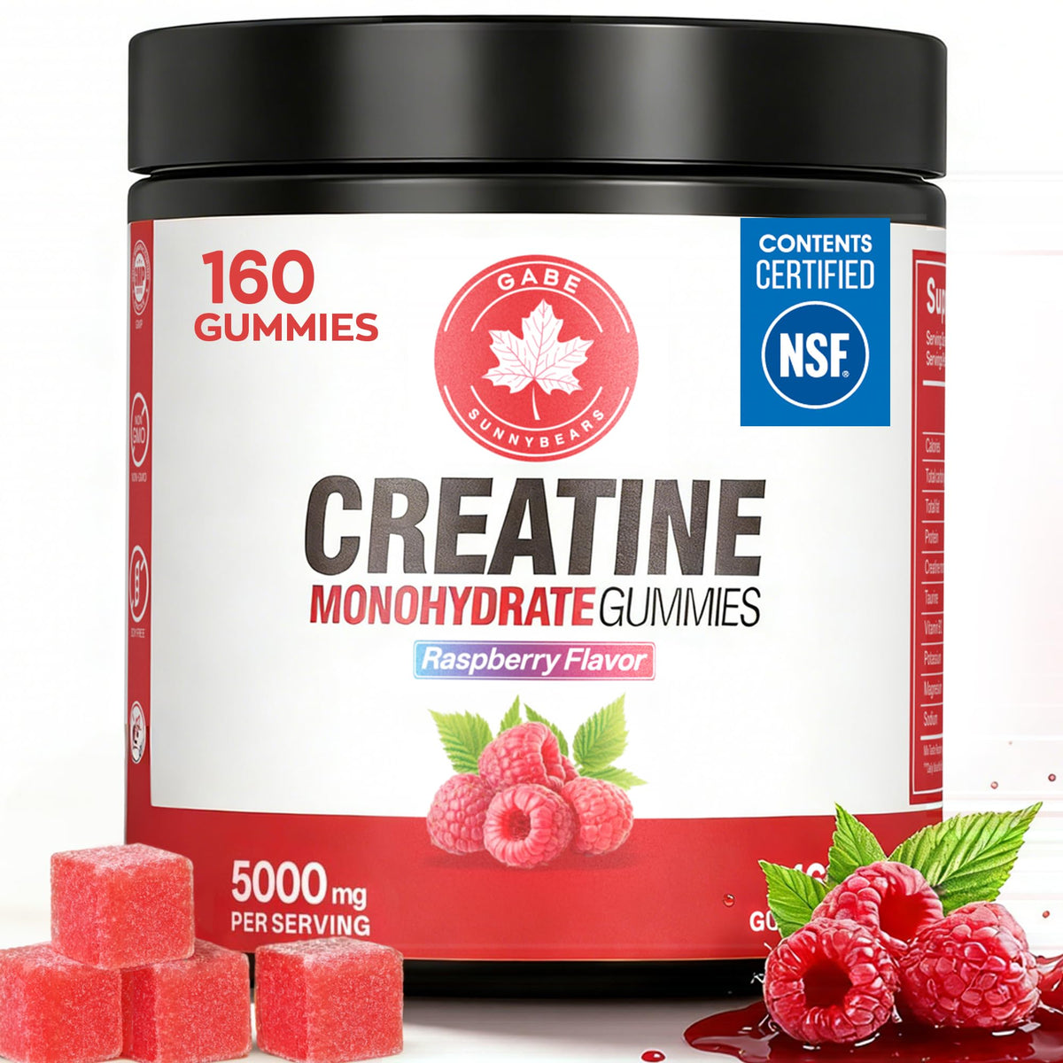 GABE SUNNYBEARS Gummies de Créatine Monohydrate 5000mg vue avant du produit