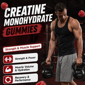 GABE SUNNYBEARS Gummies de Créatine Monohydrate avec framboises fraîches