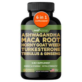 GADE NUTRITION Ashwagandha 6-en-1 supplément avec Turkesterone, vue avant