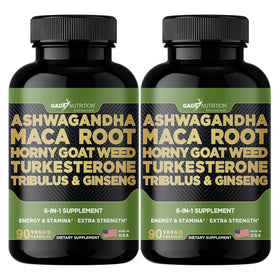 GADE NUTRITION Ashwagandha 6-en-1 vue avant avec étiquette