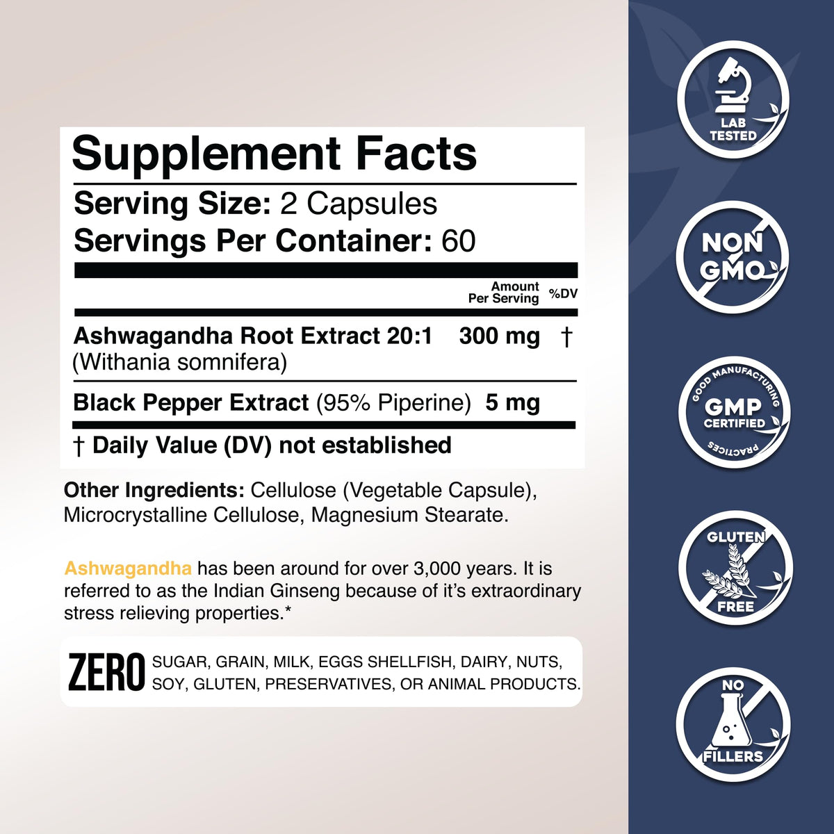 GADE NUTRITION Ashwagandha capsules ouvertes montrant le contenu