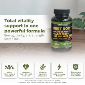 GADE NUTRITION Capsules de Betterave 132g avec étiquette