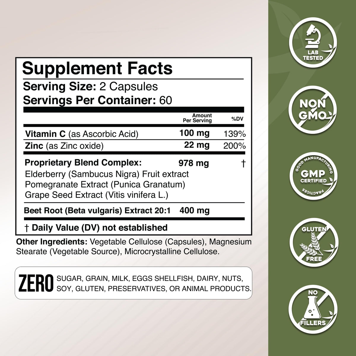 GADE NUTRITION Capsules de Betterave 132g sur une table
