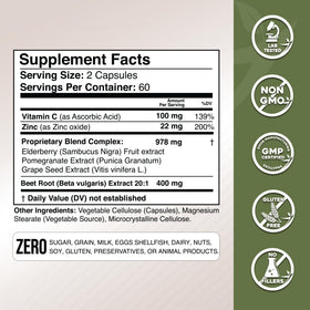 GADE NUTRITION Capsules de Betterave 132g sur une table