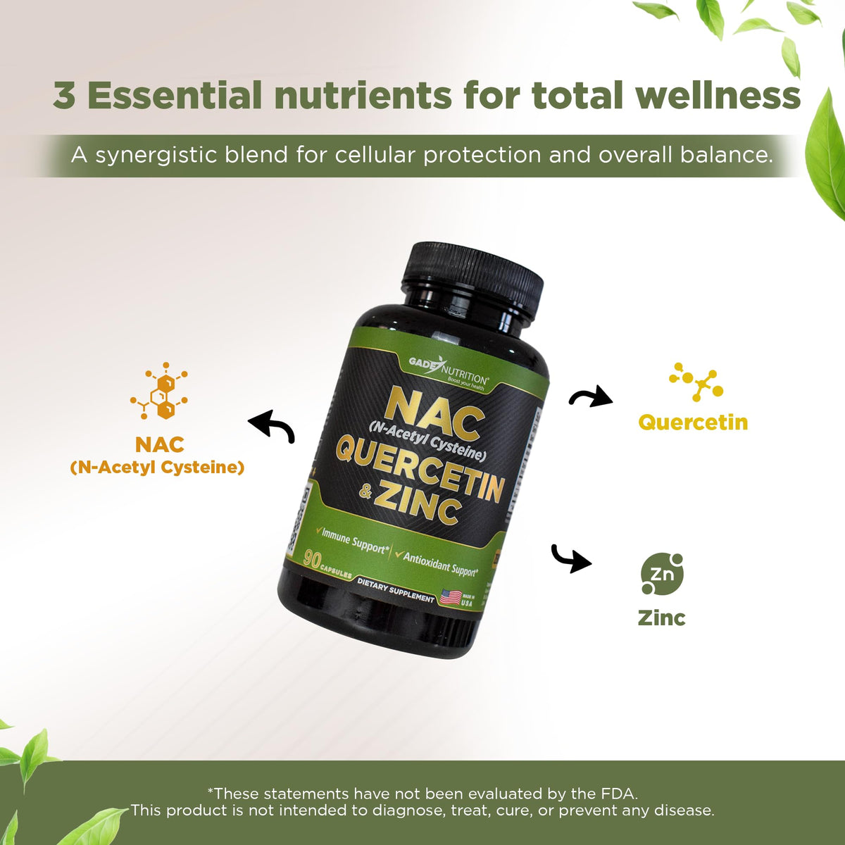 GADE NUTRITION Complément NAC 100g capsules végétales