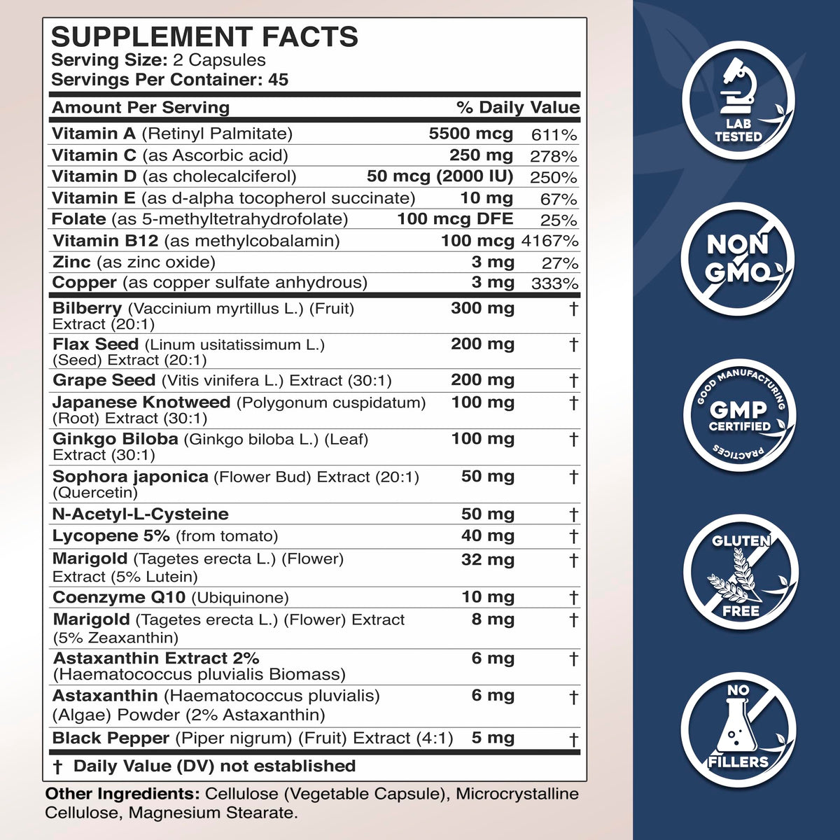 GADE NUTRITION Luthéine et Zéaxanthine gélules ouvertes montrant le contenu