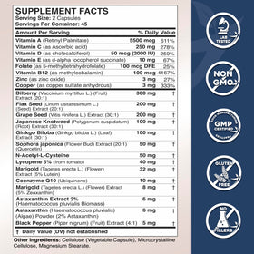 GADE NUTRITION Luthéine et Zéaxanthine gélules ouvertes montrant le contenu