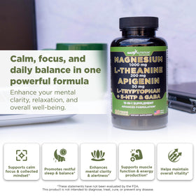 GADE NUTRITION Magnésium Glycinate 1000 mg 90 Capsules étiquette