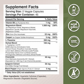 GADE NUTRITION Magnésium Glycinate 1000 mg 90 Capsules ouverte