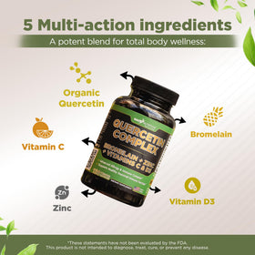 GADE NUTRITION Quercétine 500mg capsules sur une table