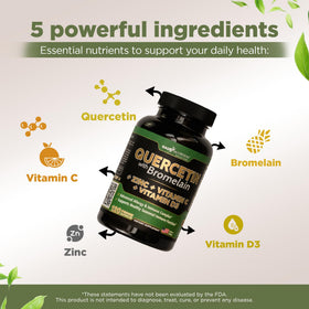 GADE NUTRITION Quercétine - étiquette avec ingrédients et dosage