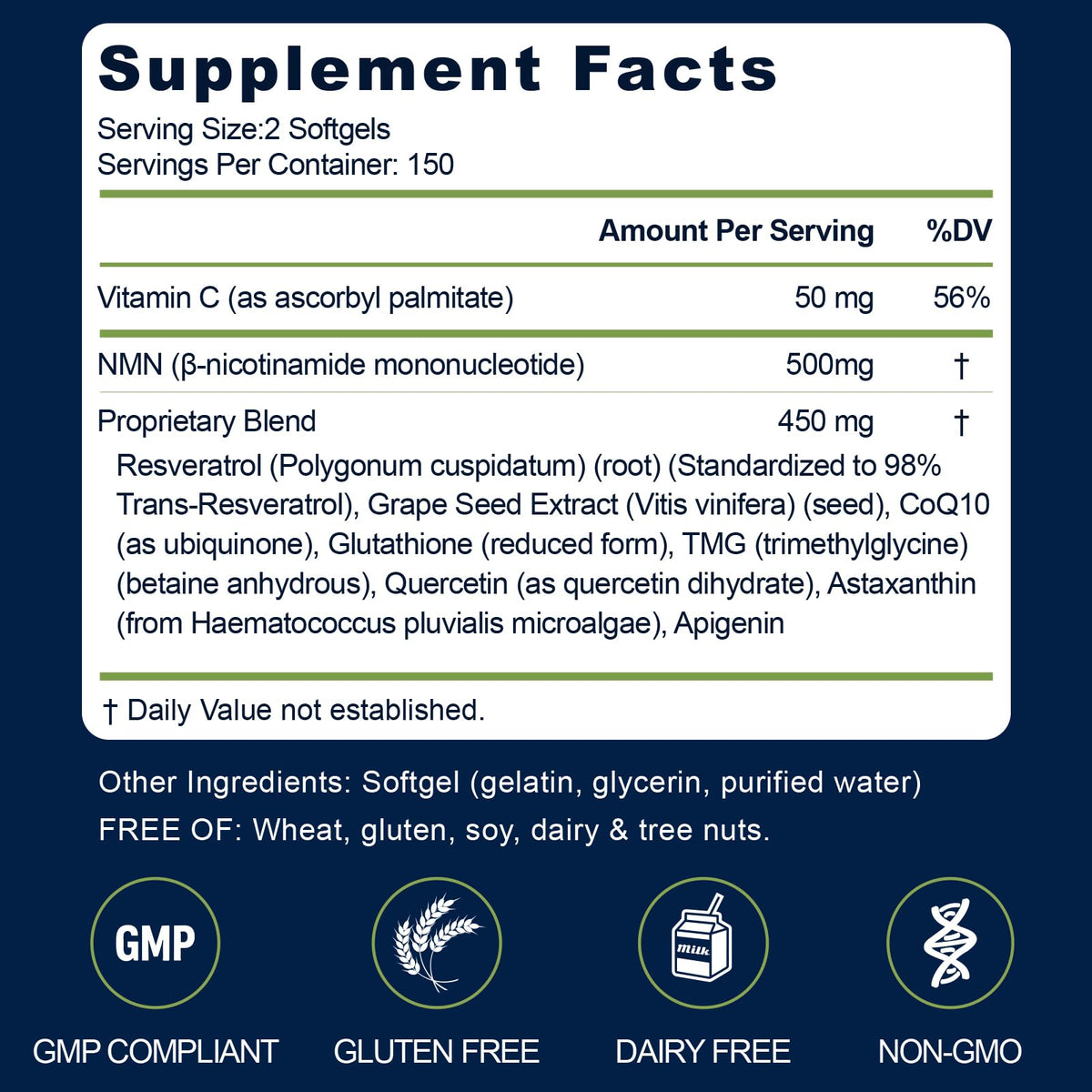 Gaennch NMN 1000mg gélules en boîte