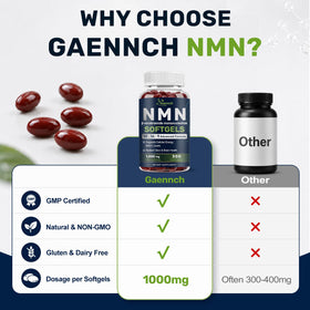 Gaennch NMN 1000mg gélules prises dans la main