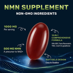 Gaennch NMN 1000mg gélules sur fond naturel