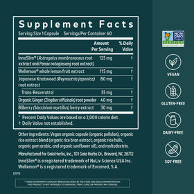 Gaia Herbs Activant Métabolique 60 Gélules Végétales emballage