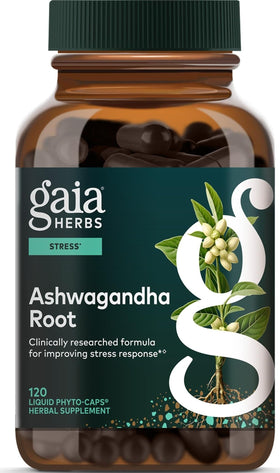Gaia Herbs Ashwagandha Racine 350 mg 120 Capsules Végétales vue de face