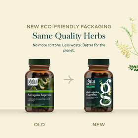 Gaia Herbs Astragalus 120 capsules végétales sur une table