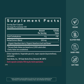 Gaia Herbs Aubépine Suprême - Détails des capsules
