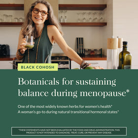 Gaia Herbs Black Cohosh avec un verre d'eau