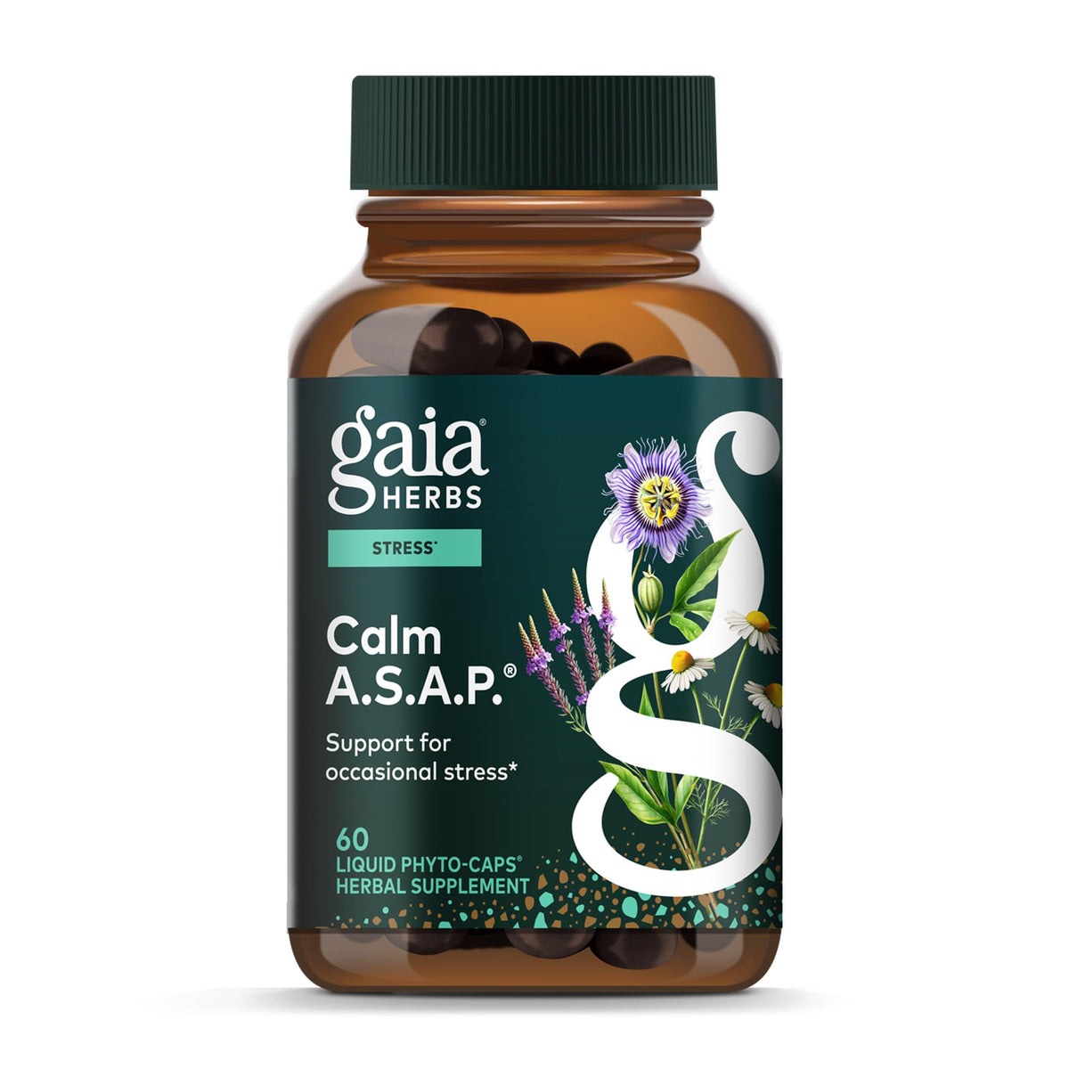 Gaia Herbs Calm A.S.A.P. 60 capsules vue de face