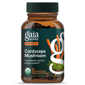 Gaia Herbs Champignon Cordyceps 40 Capsules Végétales - vue de face