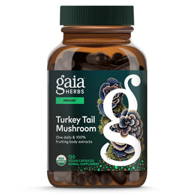 Gaia Herbs Champignon Turkey Tail 120 capsules vue de face