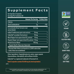 Gaia Herbs Complément Alimentaire Curcuma 120 Capsules Végétales emballage