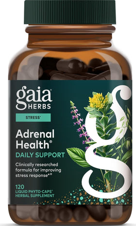 Gaia Herbs Complément Alimentaire Santé Surrénale 120 gélules végétales vue de face