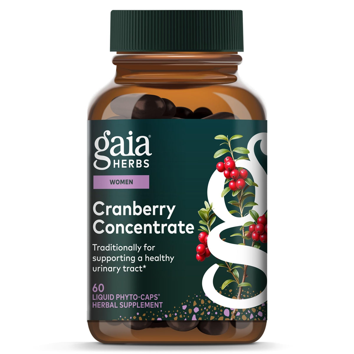 Gaia Herbs Concentré de Canneberge 60 Capsules Végétaliennes vue de face