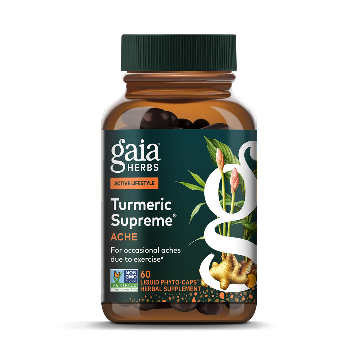 Gaia Herbs Curcuma 60 Capsules Végétales - vue de face
