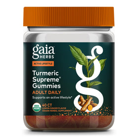 Gaia Herbs Curcuma Suprême 40 gummies végétales en emballage