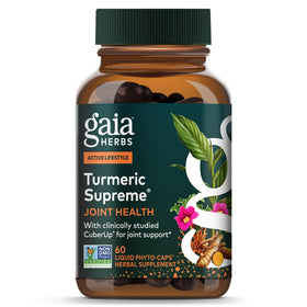 Gaia Herbs Curcuma Suprême 60 capsules végétaliennes, vue de face