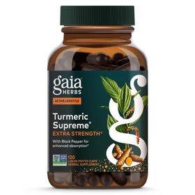 Gaia Herbs Curcuma Suprême Extra Fort 120 capsules végétales vue de face