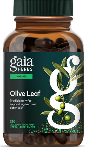 Gaia Herbs Feuille d'Olivier 120 capsules végétaliennes vue de face