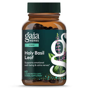 Gaia Herbs Feuille de Basilic Sacré 60 capsules végétales vue de face
