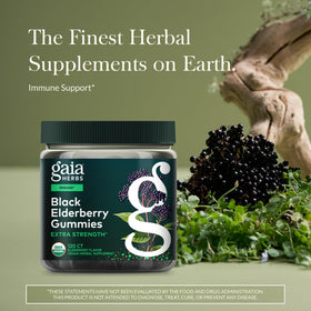 Gaia Herbs Gélules de Sureau Noir Extra Fort 120 Gummies emballage