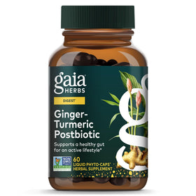 Gaia Herbs Gingembre-Curcuma 60 capsules végétales, vue de face