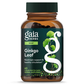 Gaia Herbs Ginkgo Biloba 60 Capsules vue de face