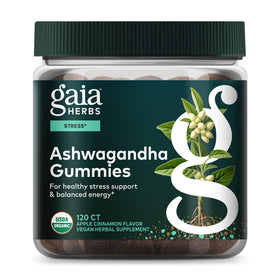 Gaia Herbs Gummies Ashwagandha bio 120 pièces - vue de face