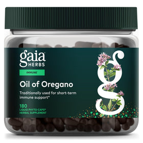 Gaia Herbs Huile d'Origan 230 mg 180 capsules végétales vue de face