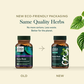 Gaia Herbs Kava Root 60 capsules dans leur emballage