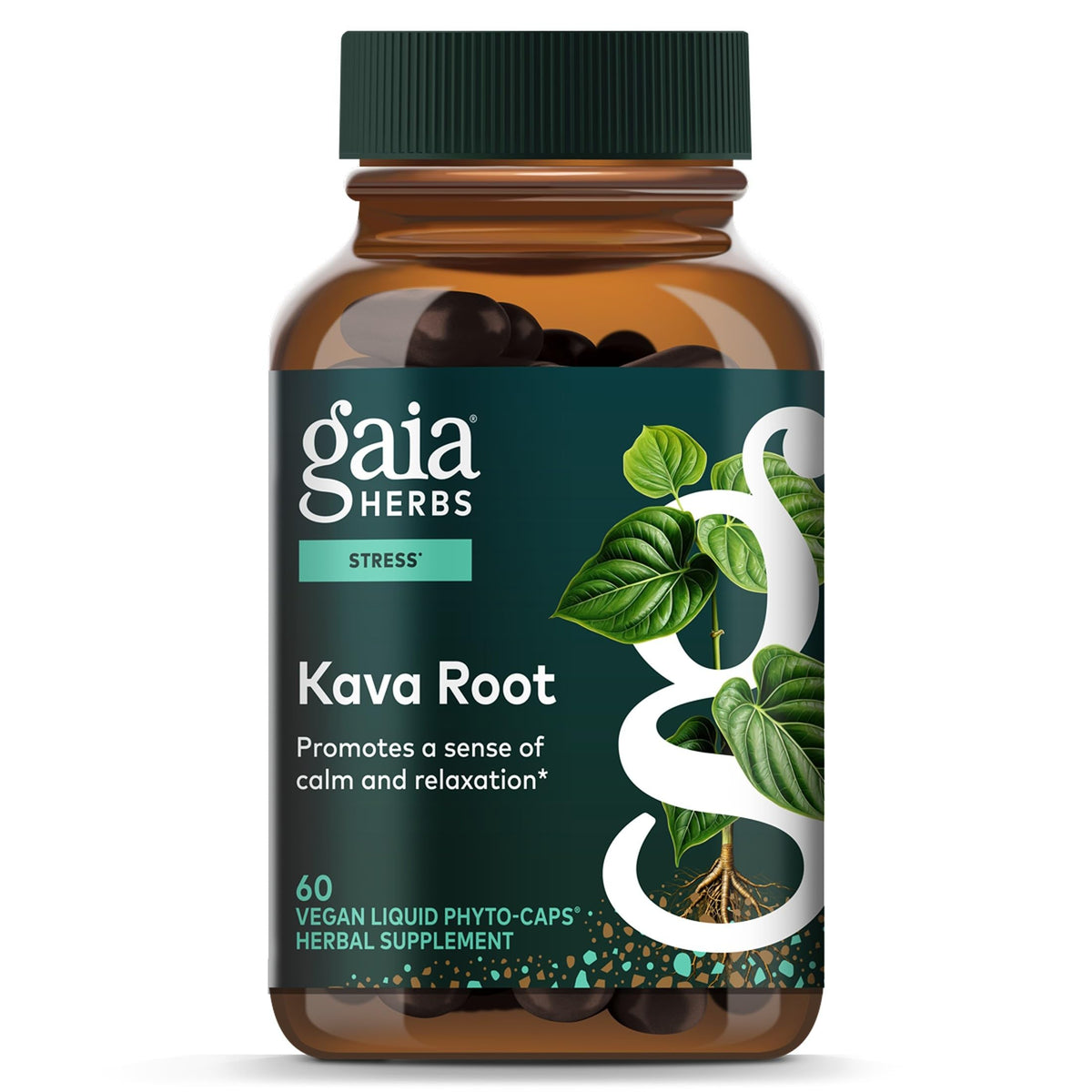 Gaia Herbs Kava Root 60 capsules vue de face