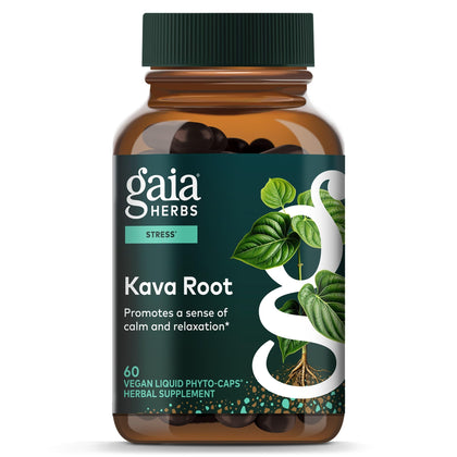 Gaia Herbs Kava Root 60 capsules vue de face
